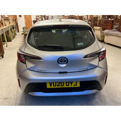 363 - SILVER TOYOTA COROLLA ICON TECH HEV CVT HYBRID CAR 4 DOOR 1798CC REGISTERED 2020 - MOT TILL 16TH MAR... 