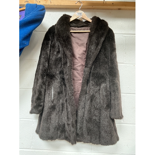 7 VINTAGE LADIES COATS AND FUR STOLE TO INCLUDE LABELS EASTEX,BRYDONIA ...