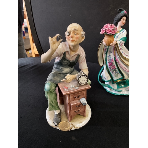 4 - 4 FIGURES TO INCLUDE CAPODIMONTE (LIMITED EDITION),DANBURY MINT ETC