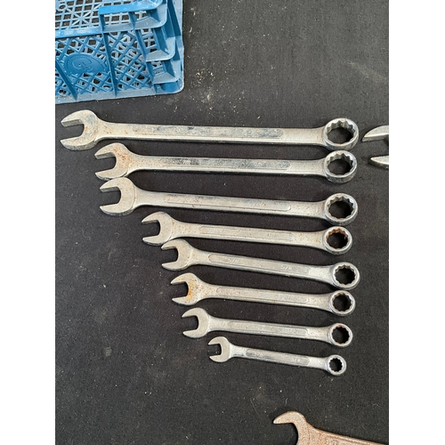 25 - QTY OF SPANNERS OF VARIOUS SIZES