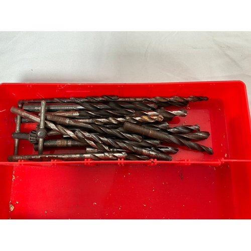 26 - 2 ELECTRIC DRILLS AND QTY DRILL BITS