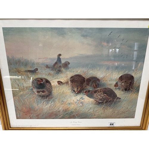 44 - GILT FRAMED ARCHIBOLD THORBURN LIMITED EDITION PRINT 260/850 ENTITLED A FROSTY DAWN 27” x 22”