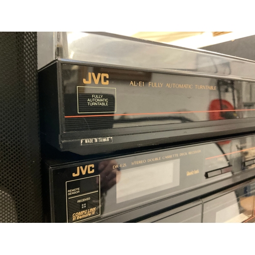 504 - JVC STACKING AL-E1 HI FI SYSTEM COMPLETE WITH PAIR SP-E1 SPEAKERS