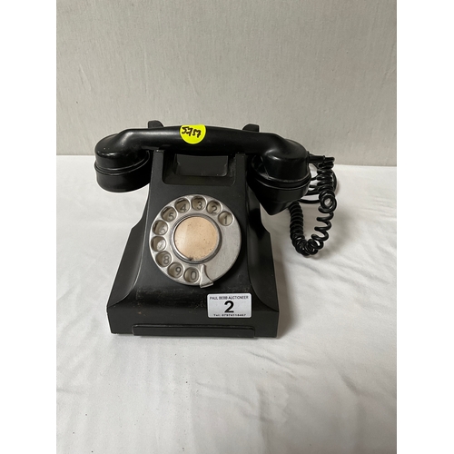 2 - VINTAGE BLACK BAKALITE PHONE