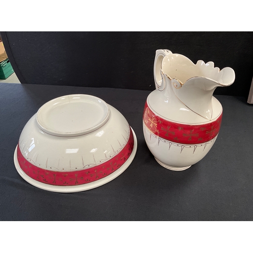 3 - VICTORIAN WASH JUG AND BOWL