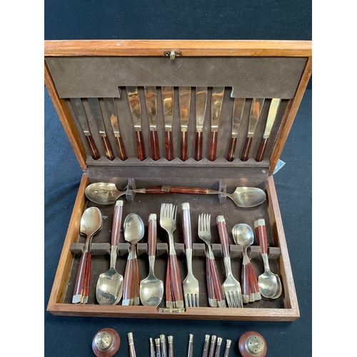 11 - MODERN CASED CANTEEN OF CUTLERY (56 PCES)