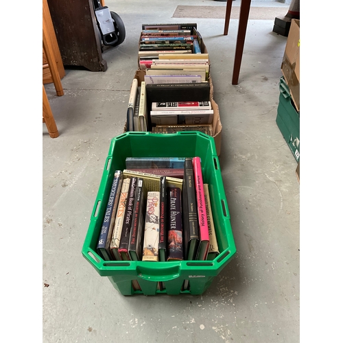 15 - 2 BOXES AND A CRATE OF BOOKS TO INCLUDE ANTIQUES,CRAFT ETC