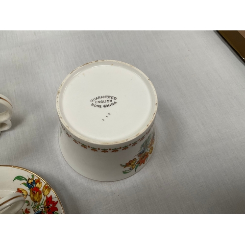 20 - BOX OF CHINA TO INCLUDE 16PCE BONE CHINA TEASET,COALPORT BOXED IRONBRIDGE TANKARD ,ROYAL ALBERT COUN... 