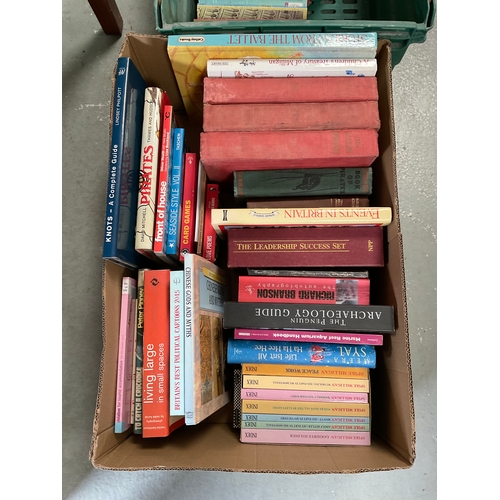 27 - BOX AND A CRATE OF BOOKS TO INCLUDE PIRATES,SPIKE MILLIGAN ETC