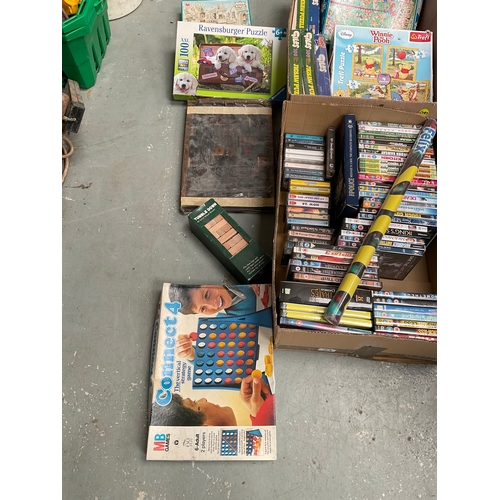 29 - 2 BOXES OF TOYS AND DVD,S ETC