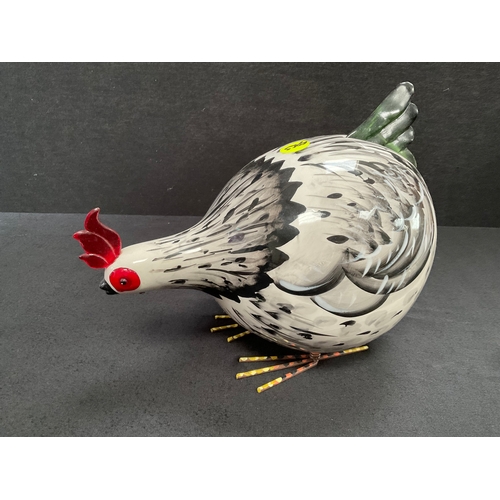 52 - REPRODUCTION CHINA ROCKING ROOSTER BY GALLO AND MATCHING CHICK