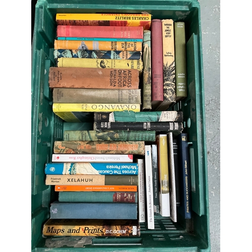 58 - 3 CRATES OF BOOKS TO INCLUDE JUNGLE,AMAZON,BRAZIL,TRIBAL ETC