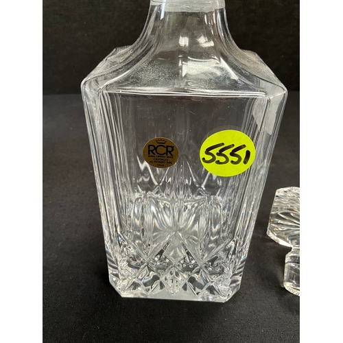 64 - ITALIAN GLASS DECANTER AND ONE OTHER