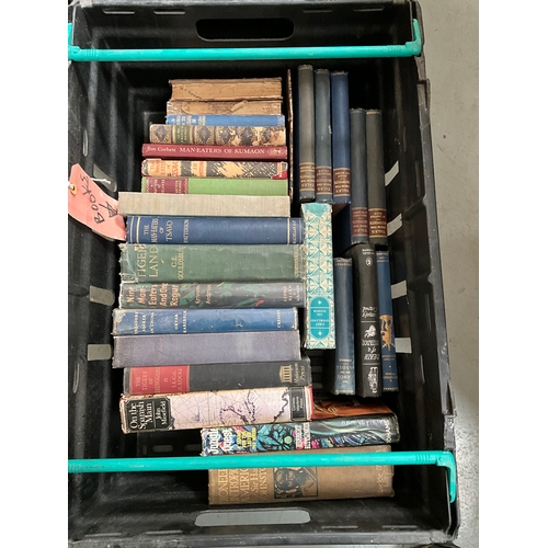 82 - 3 CRATES OF BOOKS TO INCLUDE TRAVEL,JUNGLE,AMAZON,PAPUA NEW GUINEA ETC