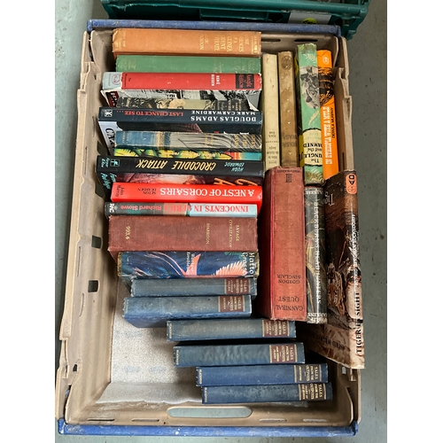 84 - 4 CRATES OF BOOKS TO INCLUDE ANIMALS AND REPTILES ,EXPLORATION,JUNGLE,AMAZON,BORNEO,ETC