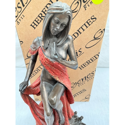 91 - GENESIS FINE ART IRELAND BOXED BRONZE HEREDITES FIGURE H13”