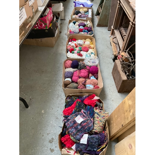 491 - 6 BOXES OF WOOL ETC