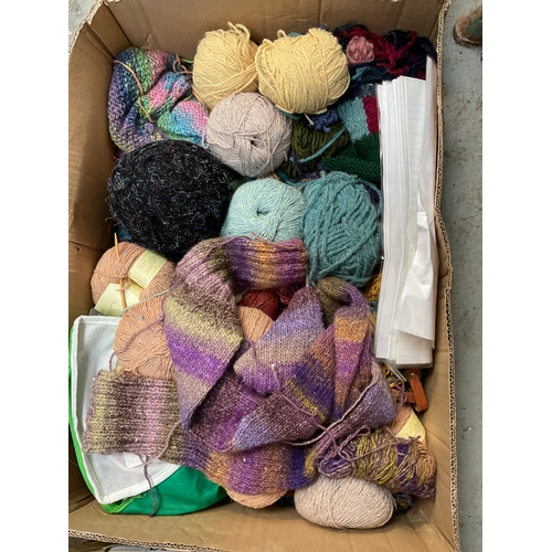 491 - 6 BOXES OF WOOL ETC