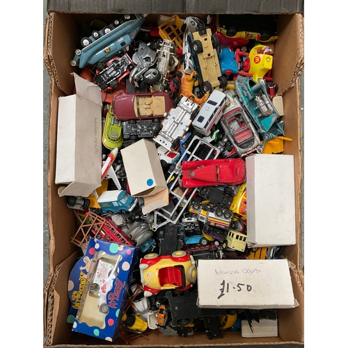 499 - 3 BOXES TOYS TO INCLUDE CORGI, MATCHBOX, WALLACE & GROMMITT, ARMY VEHICLES ETC