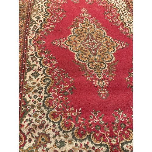 509 - 3 PATTERNED RUGS
RED 90” x 63” GREEN 67’ x 47” WHITE 90” x 28” A/F