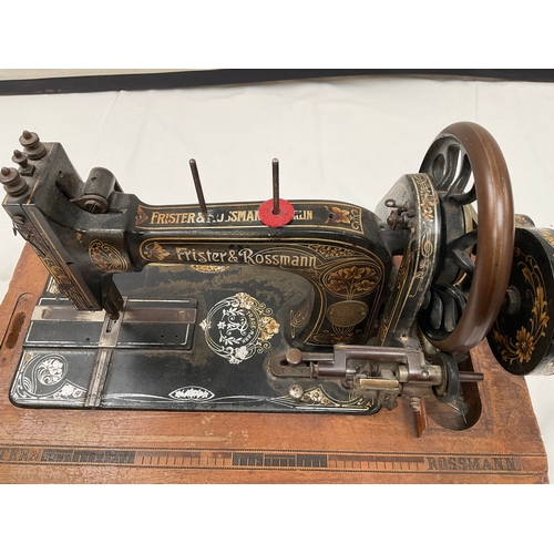 5 - “FRISTER & ROSSMANN” SEWING MACHINE - NO TOP.