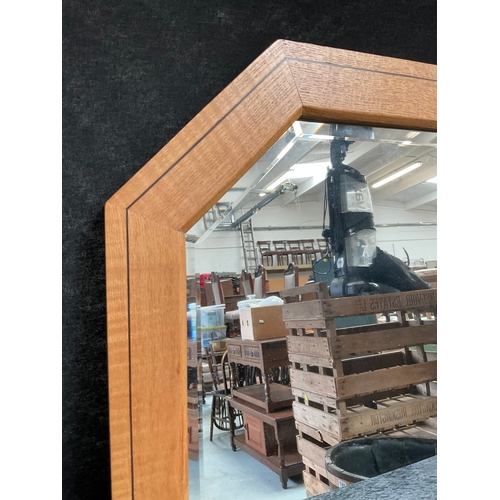 44 - OAK FRAMED MIRROR 33” x 25”