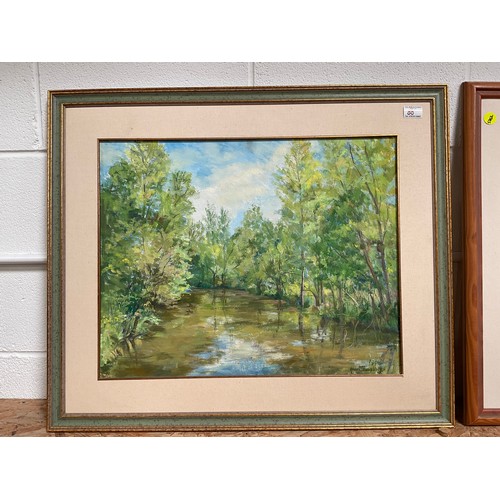 88 - TWO FRAMED OILS ON BOARD PICTURES BOTH SIGNED AND DATED 28” x 32” AND 28” x 21”