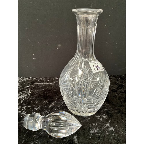 136 - ROYAL CRYSTAL DECANTER AND ONE OTHER