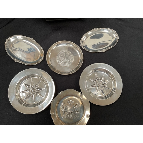 169 - QUANTITY CONTINENTAL SILVER AND 925 SILVER DISHES AND BOWL TWEIGHT 450G