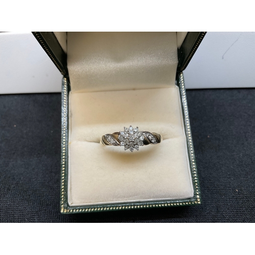 183 - TWO 9CT YELLOW GOLD & DIAMOND RINGS AND 9CT WHITE GOLD & DIAMOND RING (STONE MISSING) TOTAL WEIGHT 6... 