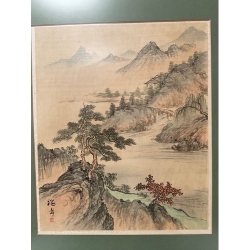 14 - PAIR OF FRAMED CHINESE WATERCOLOUR PICTURES 19” x 16”