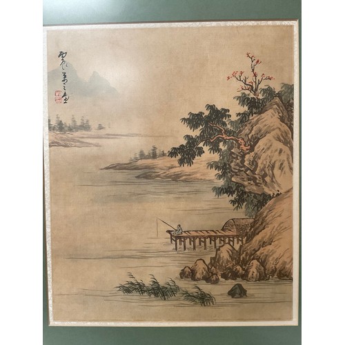 14 - PAIR OF FRAMED CHINESE WATERCOLOUR PICTURES 19” x 16”