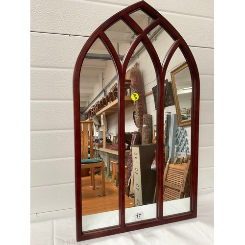 17 - MODERN ARCH FRAMED WALL MIRROR 30” x 18”