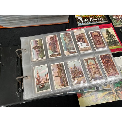 25 - CRATE OF CIGARETTE CARDS ALBUMS VARIOUS AGES AND SUBJECTS