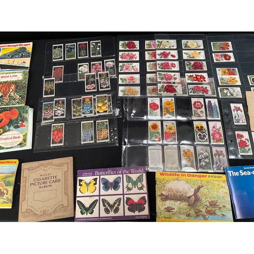 25 - CRATE OF CIGARETTE CARDS ALBUMS VARIOUS AGES AND SUBJECTS