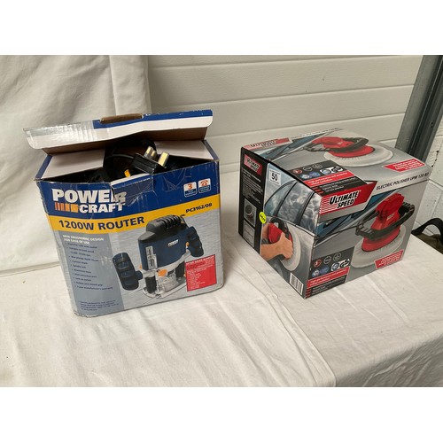 50 - ULTIMATE SPEED ELECTRIC POLISHER AND POWER CRAFT 1200W ROUTER