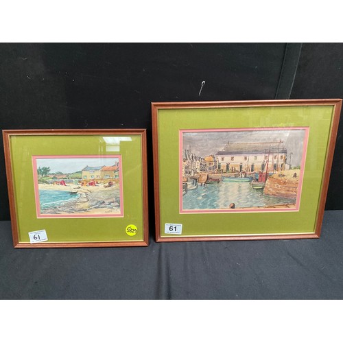 61 - 2 FRAMED WATERCOLOURS 11” x 10” AND 12” x 15”