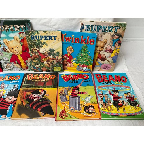 62 - CRATE OF VINTAGE CHILDRENS ANNUALS TO INCLUDE BEANO,DANDY ETC