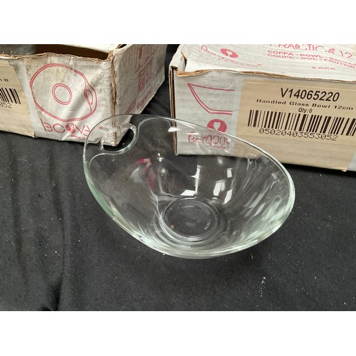 75 - 7 BOXES OF CATERING GLASS BOWLS (42) 2 BOXES OF CATERING CHINA SOUP BOWLS (24)