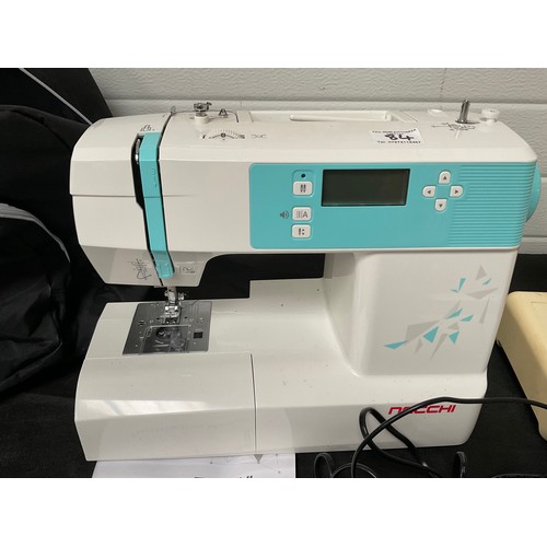 84 - NECCHI SEWING MACHINE WITH COVER AND JANOME 8077 SEWING MACHINE WITH COVER