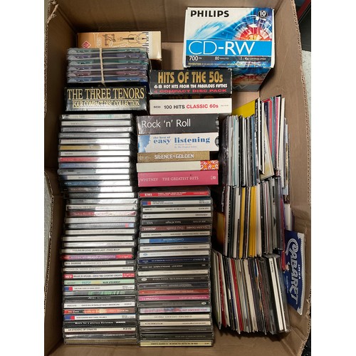 85 - 3 BOXES OF BOOKS , CDS ,PORSCHE 1985 CALENDAR ETC