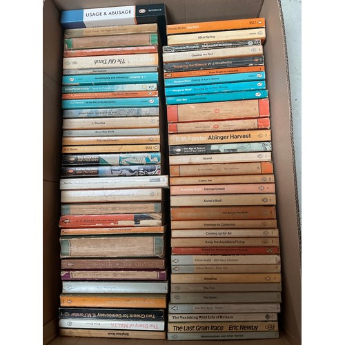 102 - 2 BOXES OF BOOKS TO INCLUDE VINTAGE PENGUIN BOOKS ETC