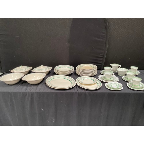 115 - 2 BOXES OF CHINA TO INCLUDE DINNER SERVICE AND ART DECO TEA SET