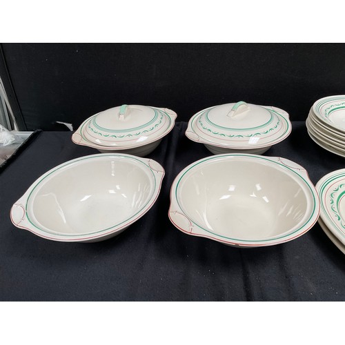 115 - 2 BOXES OF CHINA TO INCLUDE DINNER SERVICE AND ART DECO TEA SET