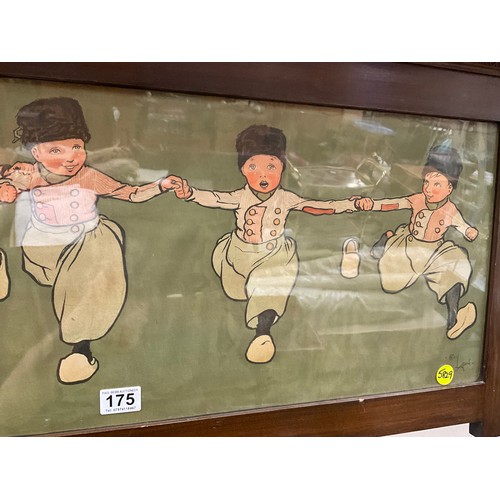 175 - VINTAGE CECIL ADLIN OAK FRAMED OVERMANTLE (CHILDREN DANCING)
50” x 20”