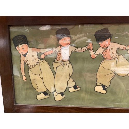 175 - VINTAGE CECIL ADLIN OAK FRAMED OVERMANTLE (CHILDREN DANCING)
50” x 20”