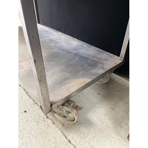 523 - STAINLESS STEEL CATERING PREPARATION TABLE H34” W47” D25”