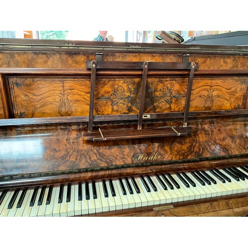 524 - WALNUT CASED UPRIGHT PAINO MADE BY VONGRUISERN & SON LIVERPOOL