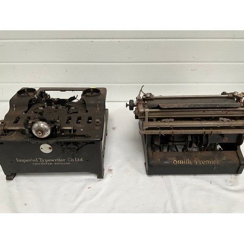 17 - 2 VINTAGE TYPEWRITERS A/F BULLOCK & BOSSOM LTD AND SMITH PREMIER