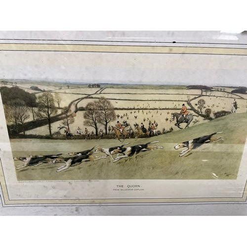 18 - 3 FRAMED HUNTING SCENE PICTURES AND 2 SHEEP DOG PICTURES